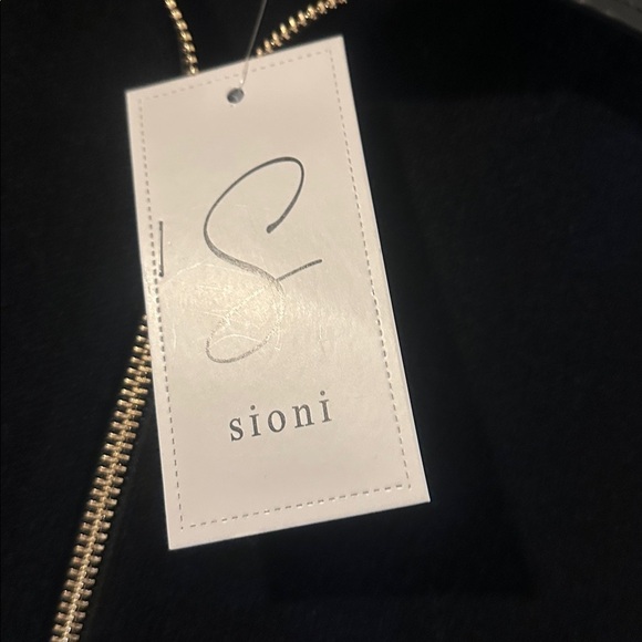 Black sweater/ Blazer with Gold Accents - Picture 5 of 6